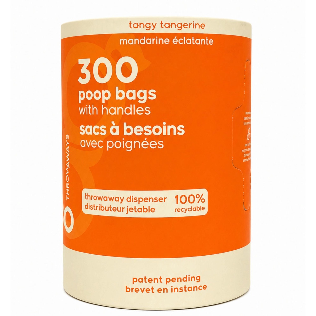 300 Count Tangerine Scented Eco Friendly Dog Waste bags in Dispenser