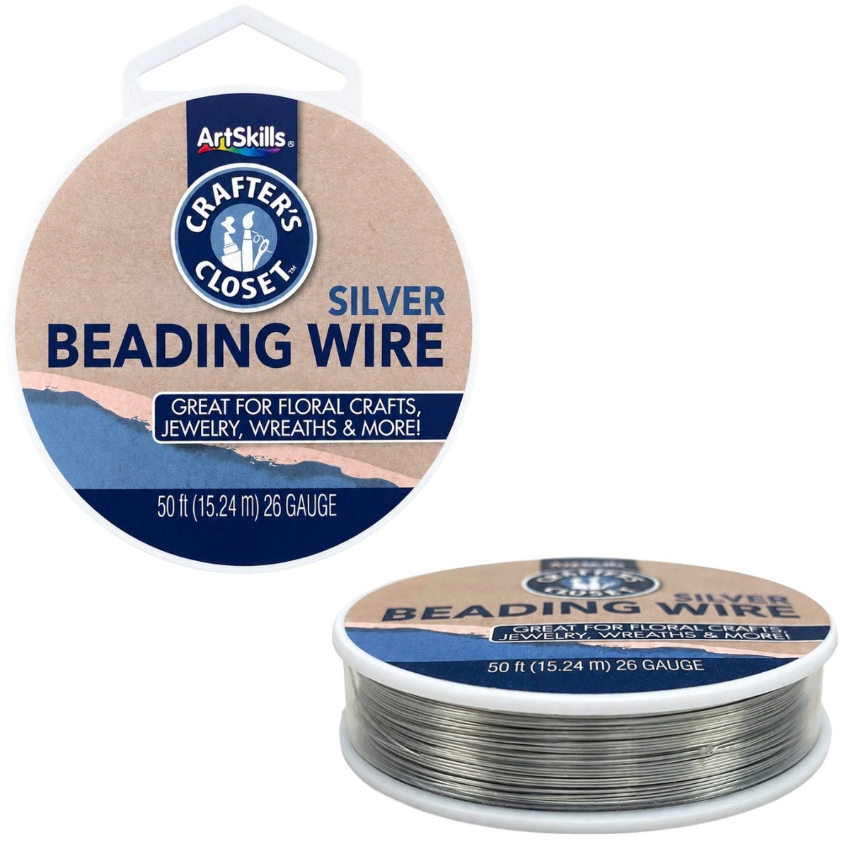 Art Skills Crafters Closet 50 Foot Beading Wire — 12-Pack