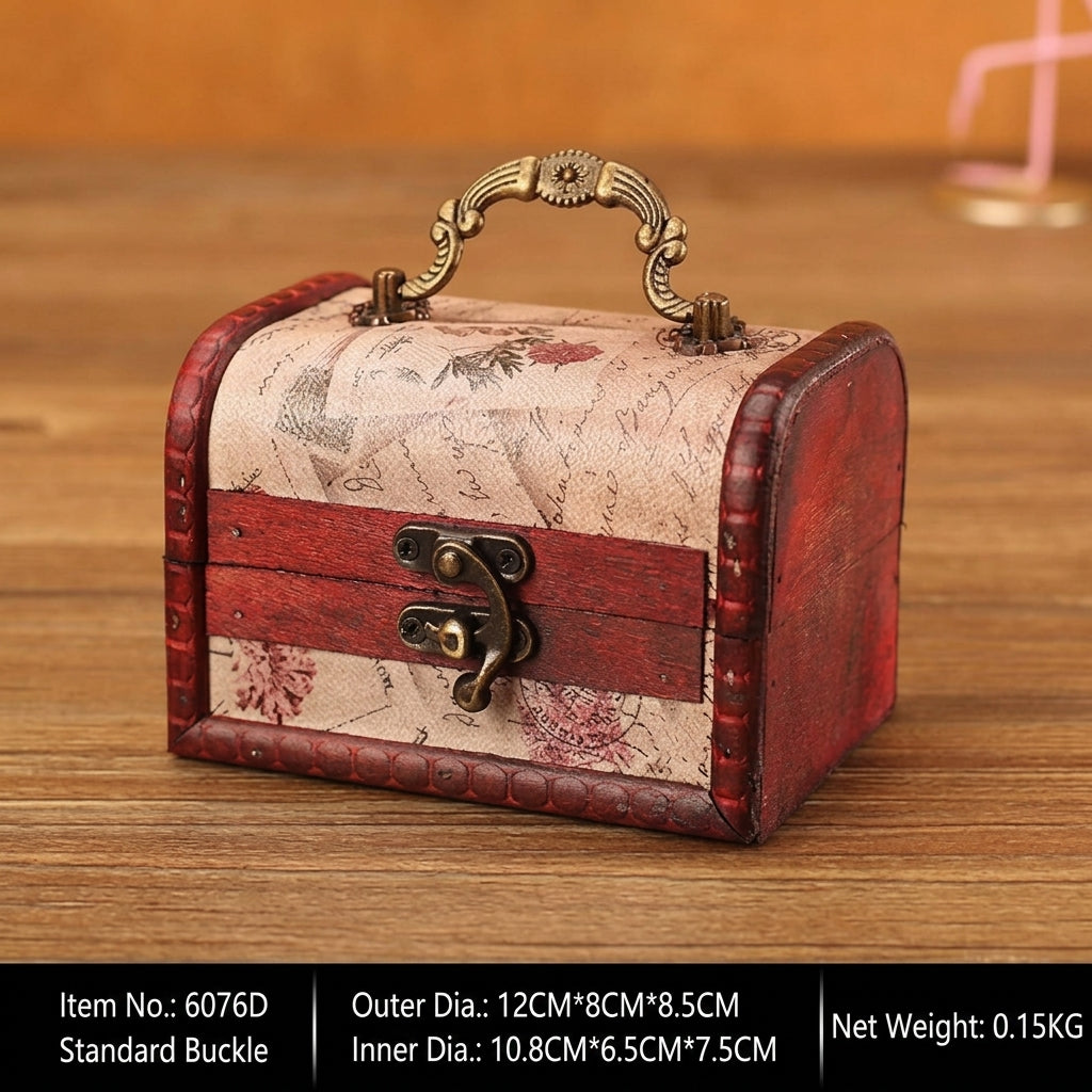 Vintage Treasure-Chest Storage Box — product view 6