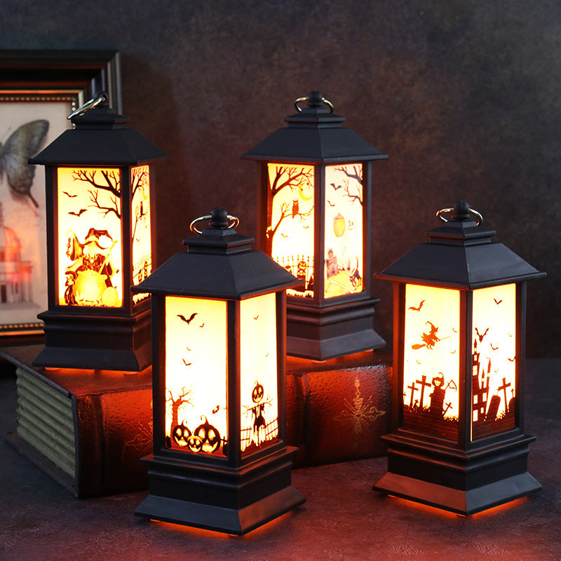 Retro Flame Halloween Lantern — product view 2
