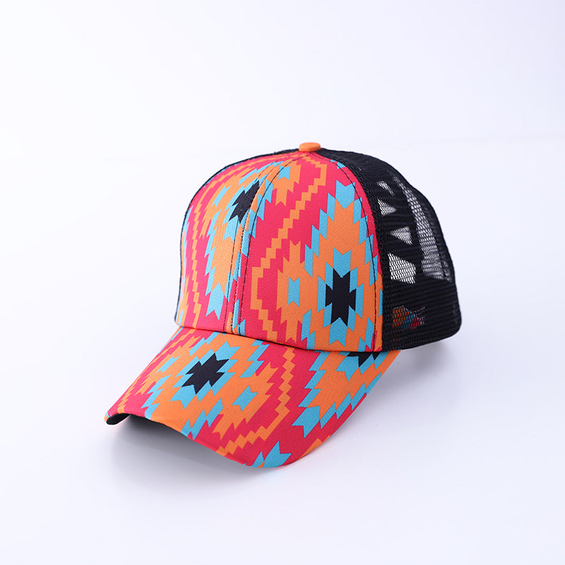 Distressed Ponytail Trucker Cap — product view 9