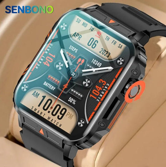 L81 Rugged Outdoor Smartwatch (Waterproof Fitness Tracker + Bluetooth Calling)