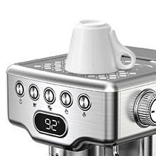 Geek Chef 20 Bar Espresso Machine with Milk Frother – 1.8L, Stainless Steel