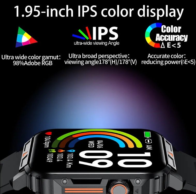 L81 Rugged Outdoor Smartwatch (Waterproof Fitness Tracker + Bluetooth Calling)