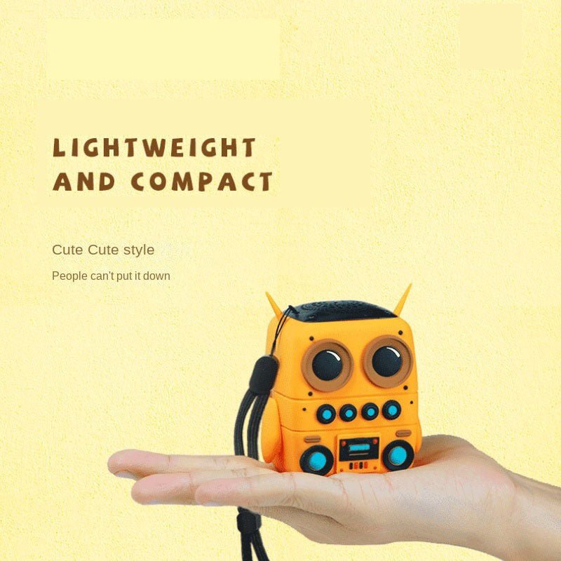 Cute Robot Bluetooth Speaker (Portable Wireless Mini Speaker, 5–8 Hour Battery)