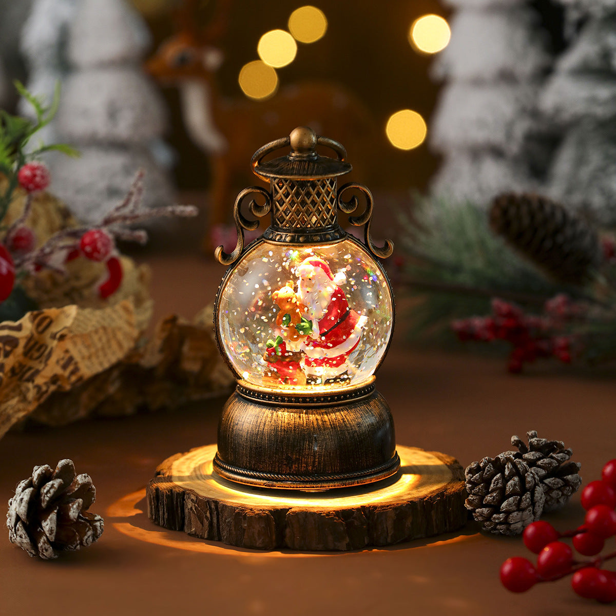 Retro TV LED Christmas Snow Globe — product view 6