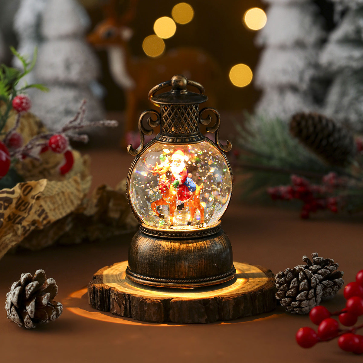 Retro TV LED Christmas Snow Globe — product view 7