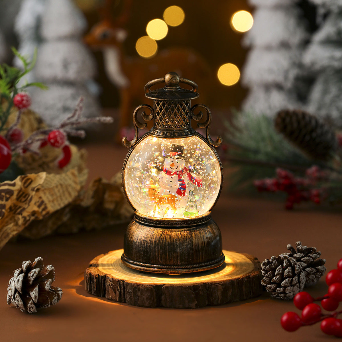 Retro TV LED Christmas Snow Globe — product view 8