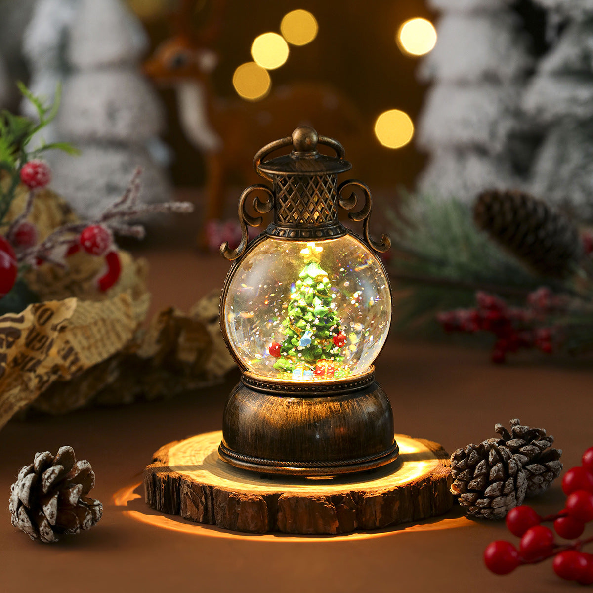 Retro TV LED Christmas Snow Globe — product view 9