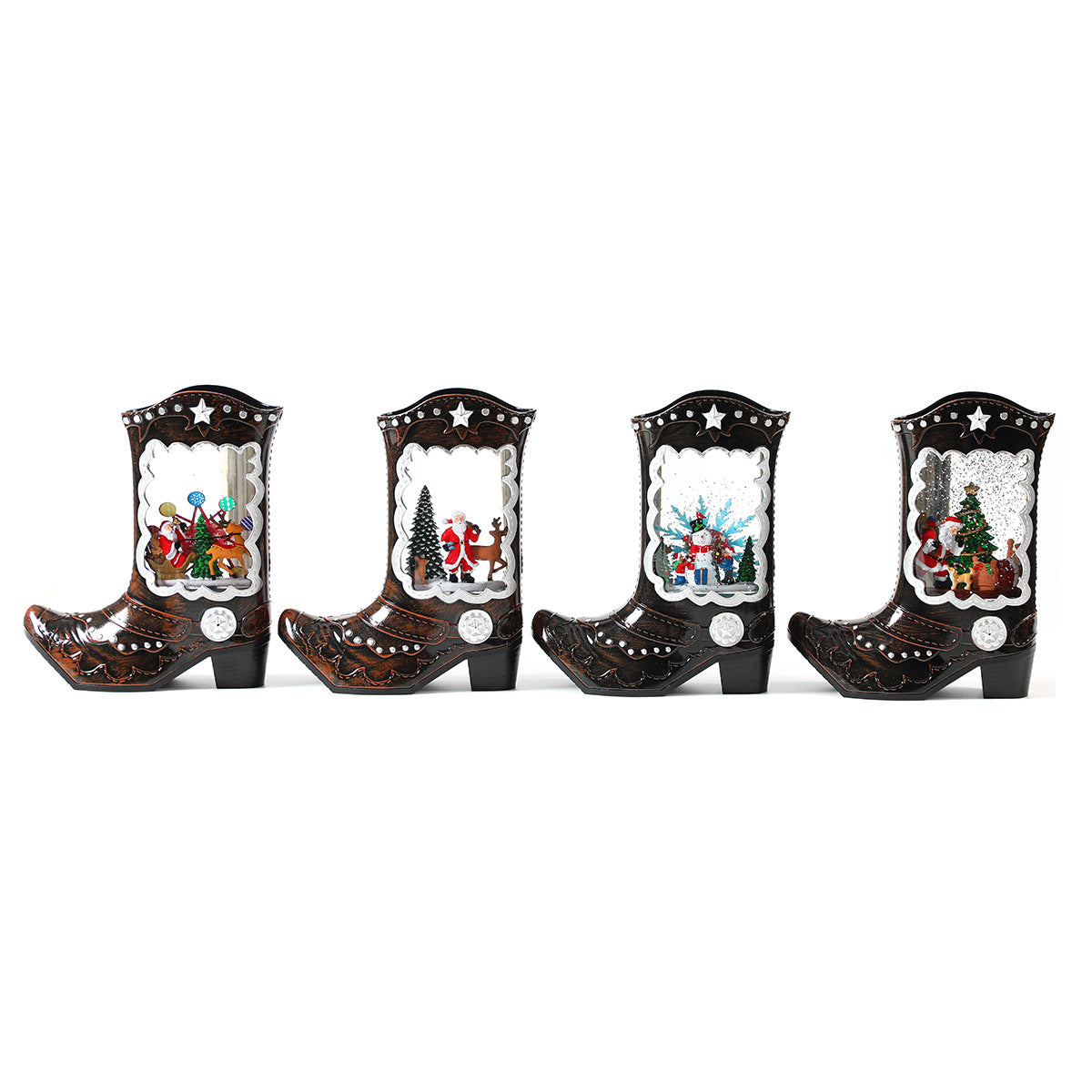 Cowboy Boot LED Christmas Snow Globe — product view 5