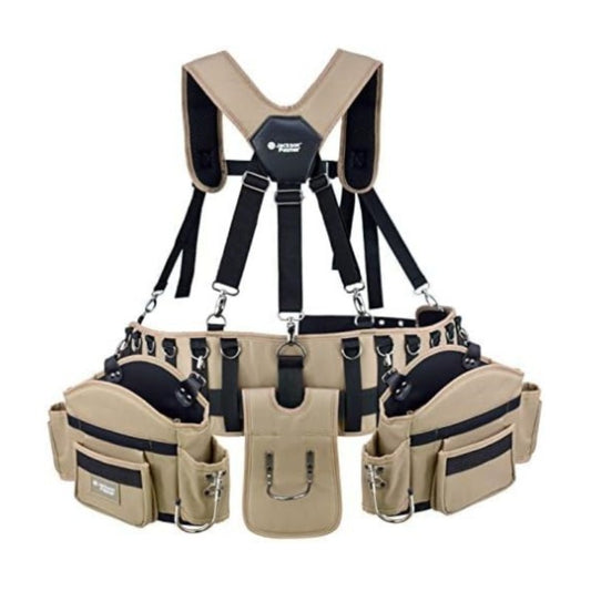 Contractor Tool Belt with Padded Suspenders