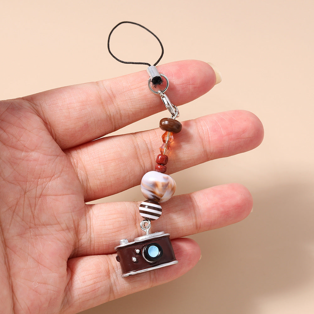 Vintage Camera Beaded Keychain — product view 7