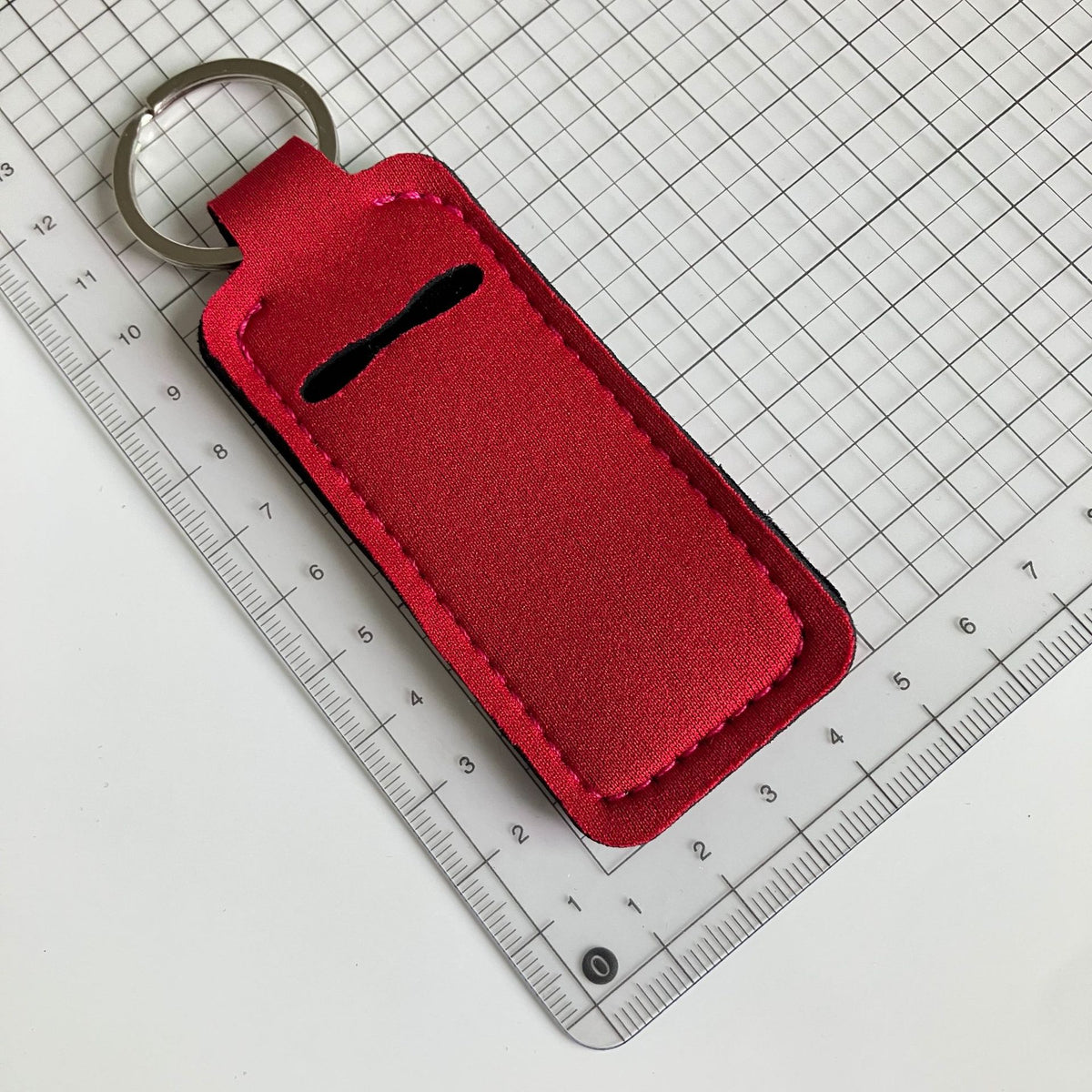 Red — Lip Balm Holder Keychains