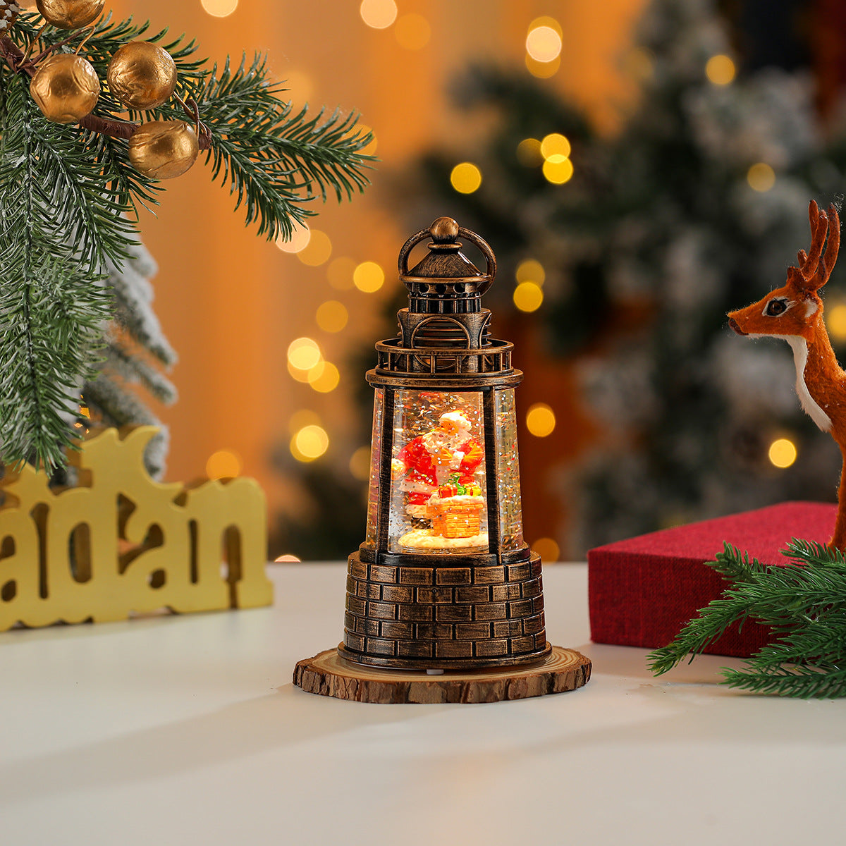 Retro TV LED Christmas Snow Globe — product view 10