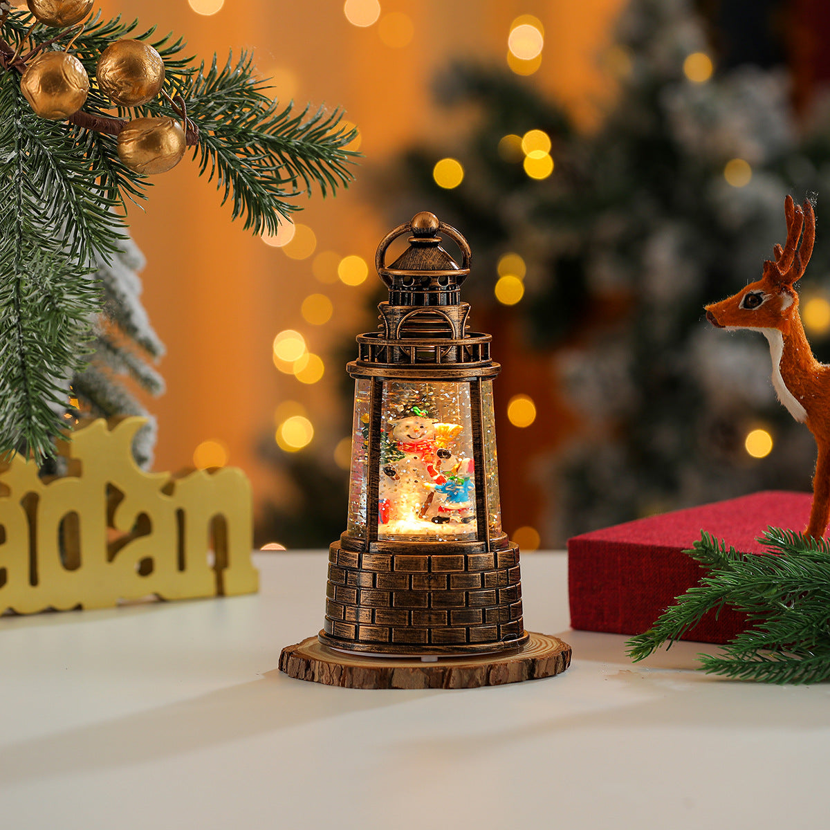 Retro TV LED Christmas Snow Globe — product view 11