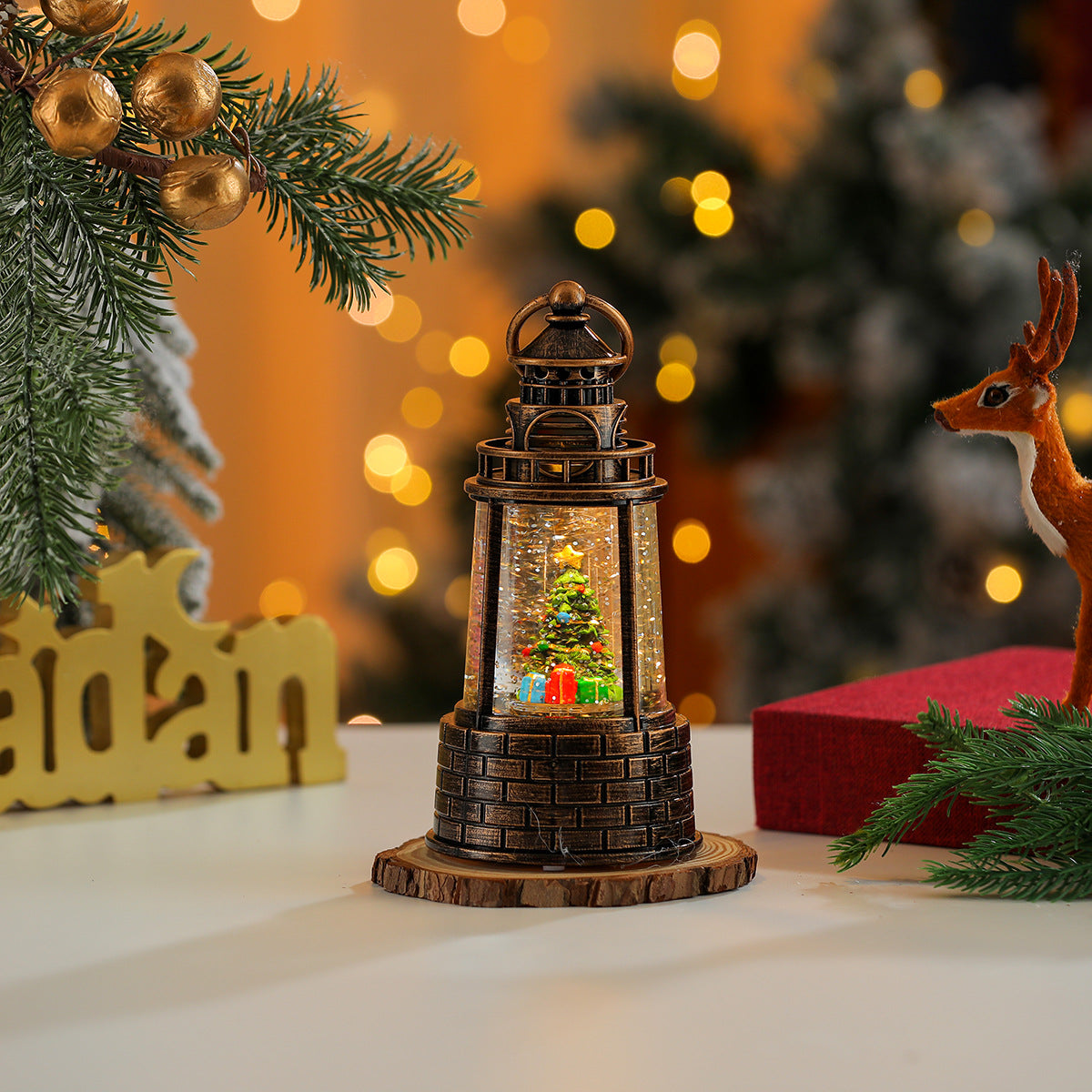Retro TV LED Christmas Snow Globe — product view 12