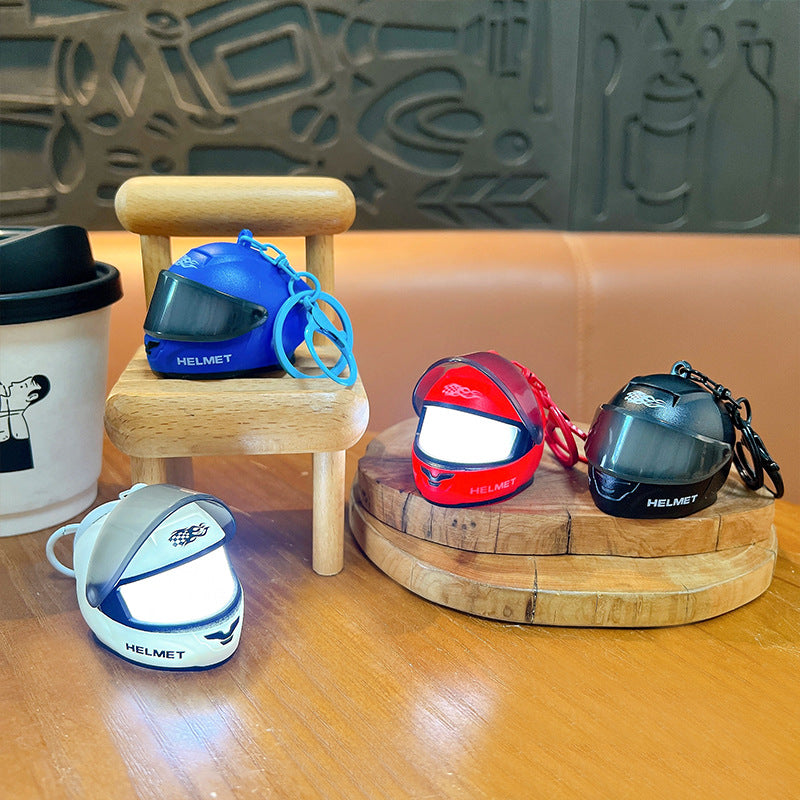Light-Up Mini Racing Helmet Keychain — product view 2