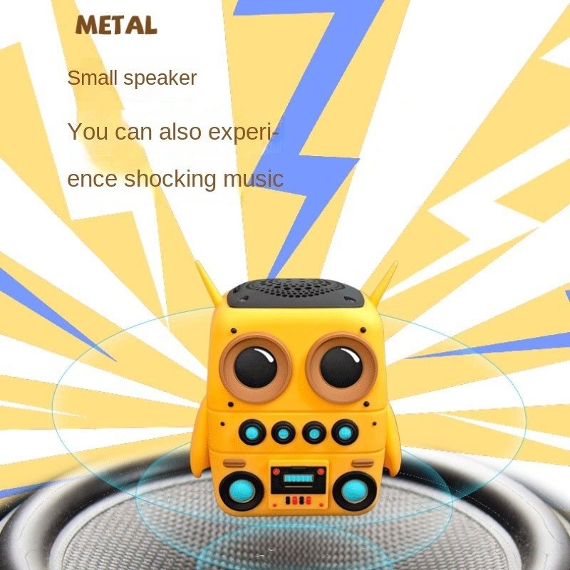 Cute Robot Bluetooth Speaker (Portable Wireless Mini Speaker, 5–8 Hour Battery)