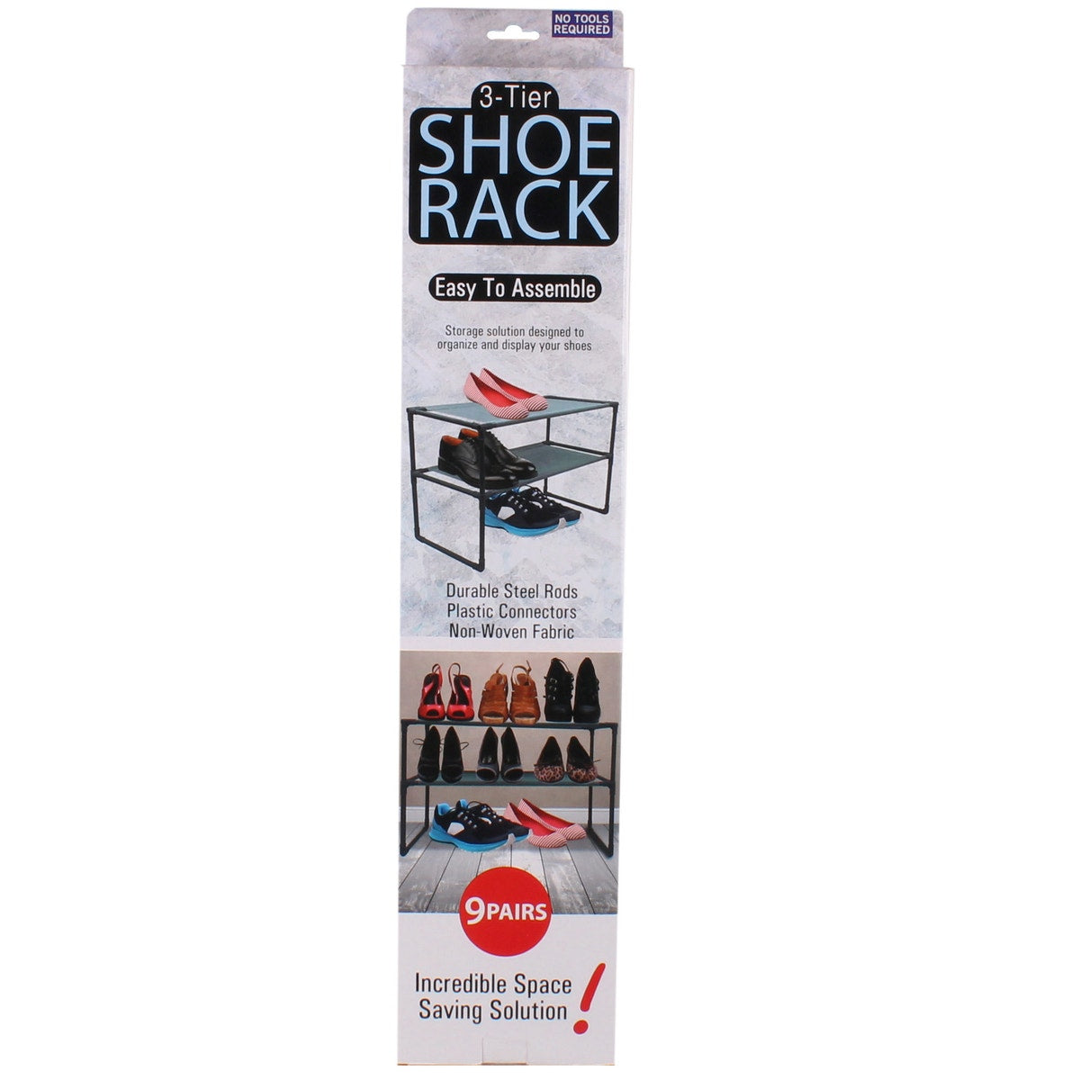 Three-tier 9 Pair Shoe Organizing Rack — 2-Pack