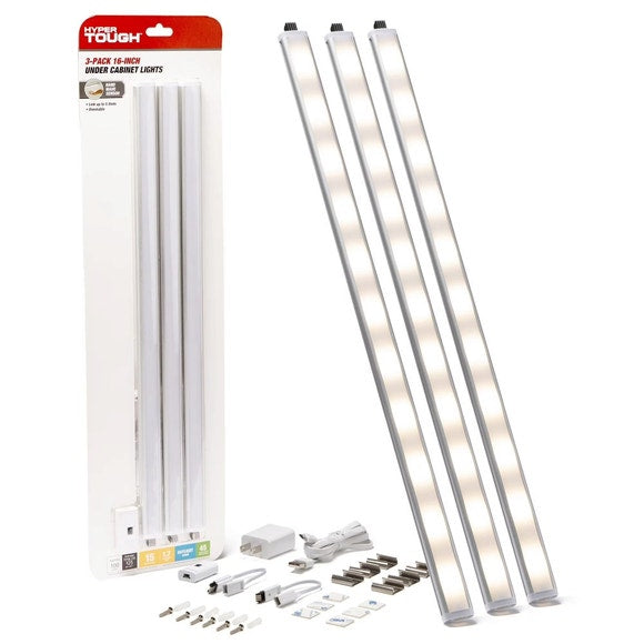 Hyper Tough three-pack of 16-inch USB under-cabinet lights