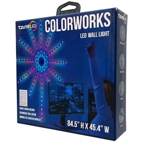 Tzumi ColorWorks firework-style LED wall light kit
