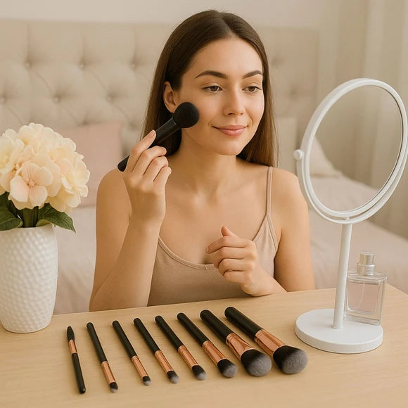 makeup applicator brush kit for foundation powder blush concealer and eyeshadow