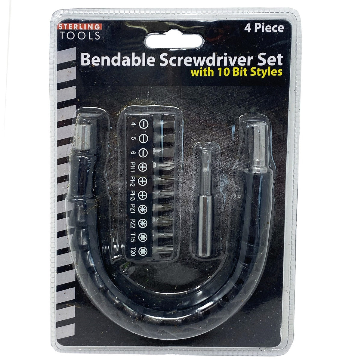 Bendable Screwdriver Set with 10 Bit Styles — 2-Pack