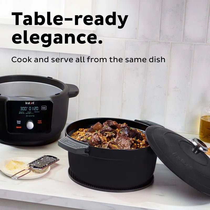 Instant Pot Precision 6-Quart Dutch Oven | 5-in-1 Enameled Cast Iron Multi-Cooker for Braising, Searing, Slow Cooking & Table-Ready Serving