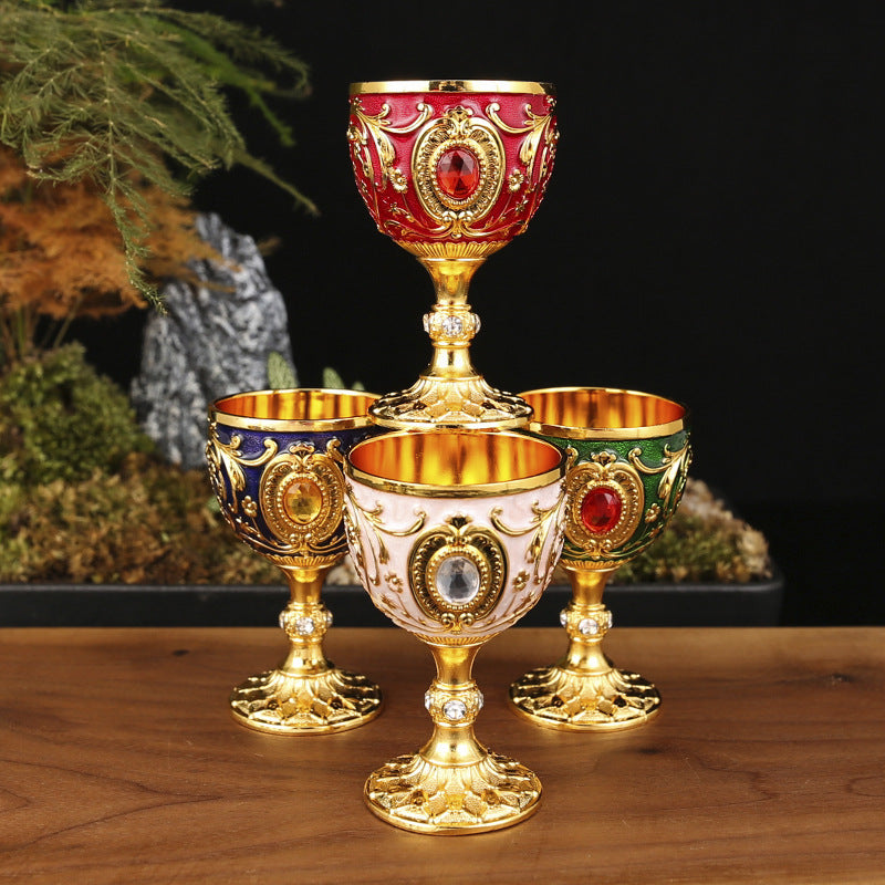 Baroque Rhinestone Metal Shot Goblet — product view 3