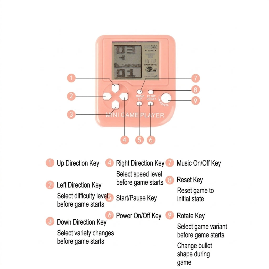 Retro Mini Game Console Keychain — product view 4