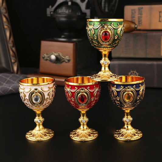Baroque Rhinestone Metal Shot Goblet