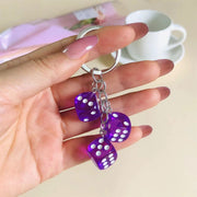 Purple — Resin Dice Keychains