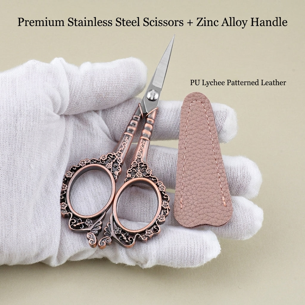 Vintage Floral Embroidery Scissors — product view 2