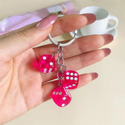 Rose Red — Resin Dice Keychains