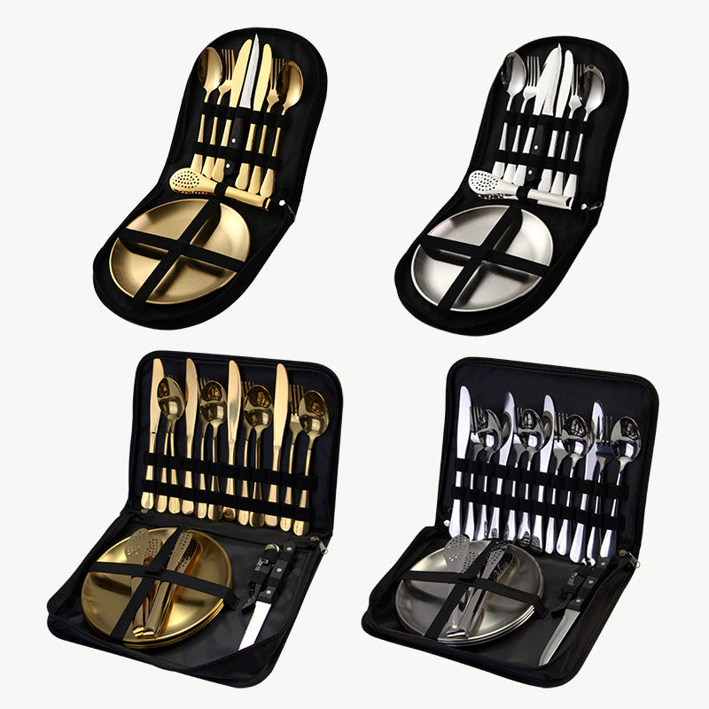 Stainless Camping Tableware Set