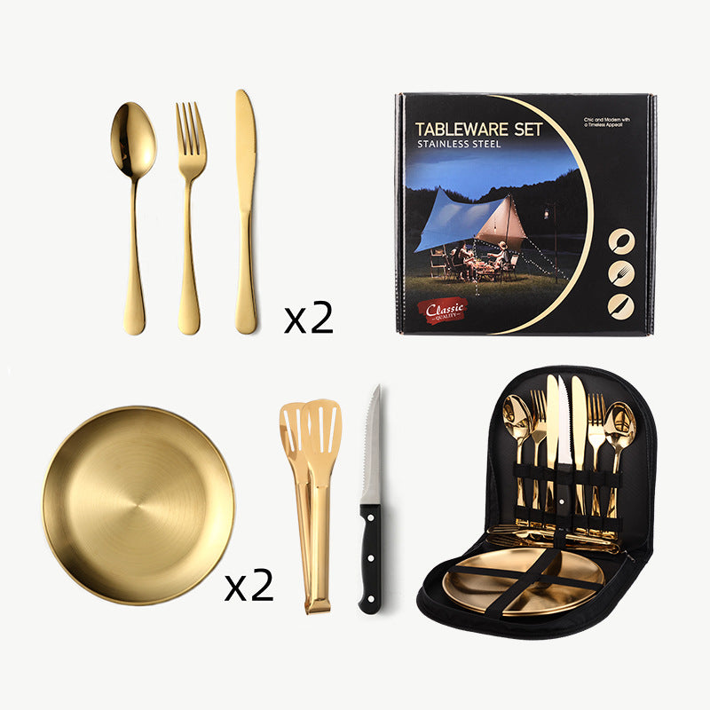 Stainless Camping Tableware Set — product view 12