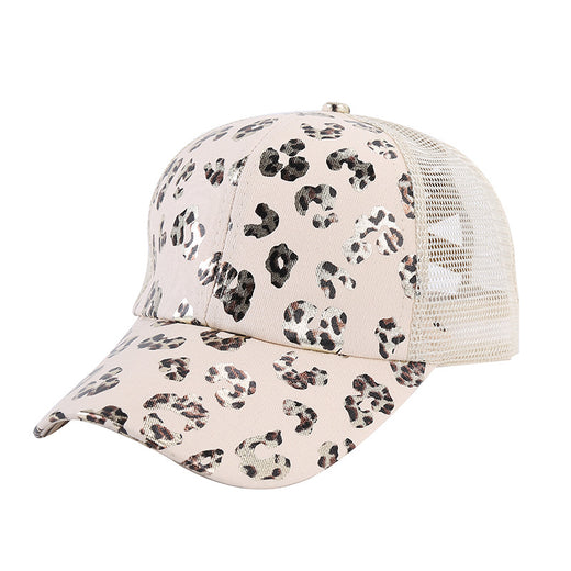 One Size / Beige Metallic Leopard