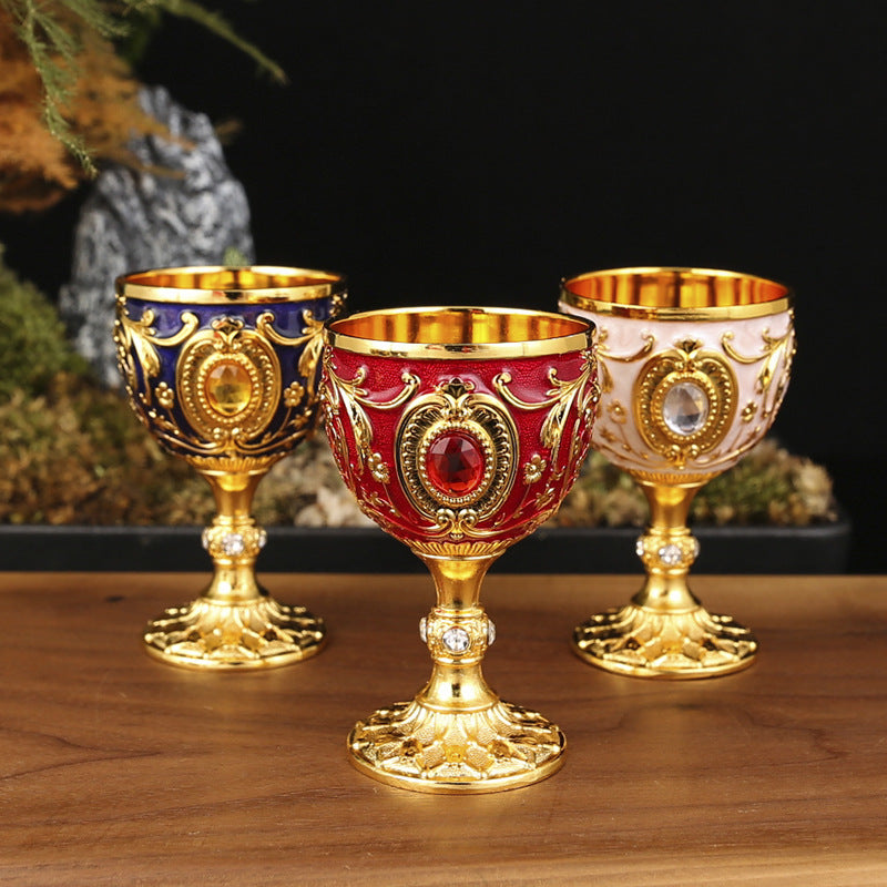 Baroque Rhinestone Metal Shot Goblet — product view 2
