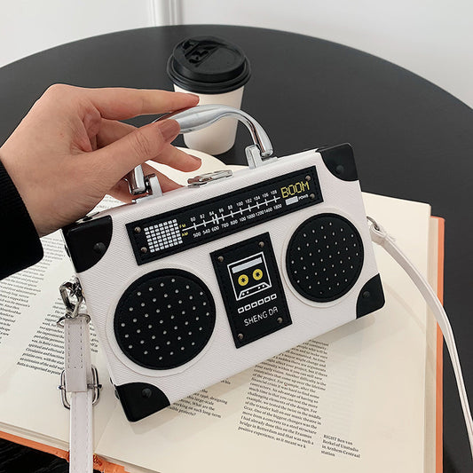 Retro Radio-Shaped Crossbody Bag