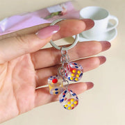 Multicolor Transparent — Resin Dice Keychains
