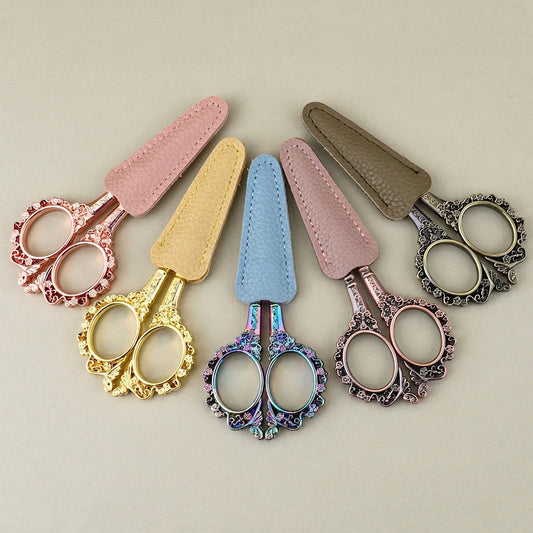 Vintage Floral Embroidery Scissors