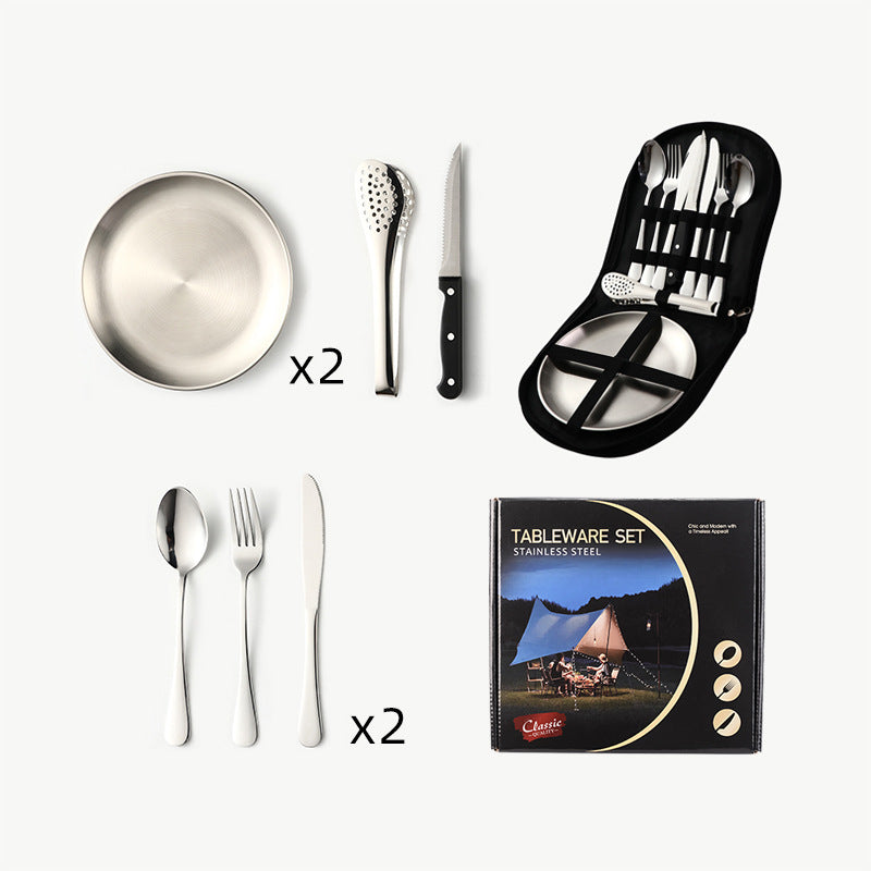 Stainless Camping Tableware Set — product view 8