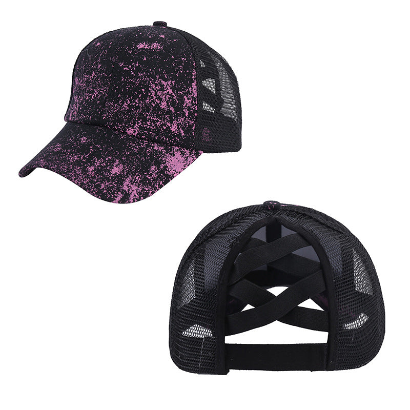 Distressed Ponytail Trucker Cap — product view 2