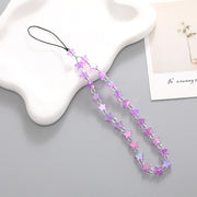 Purple Mermaid Star (K520) — Beaded Phone Charm Lanyards