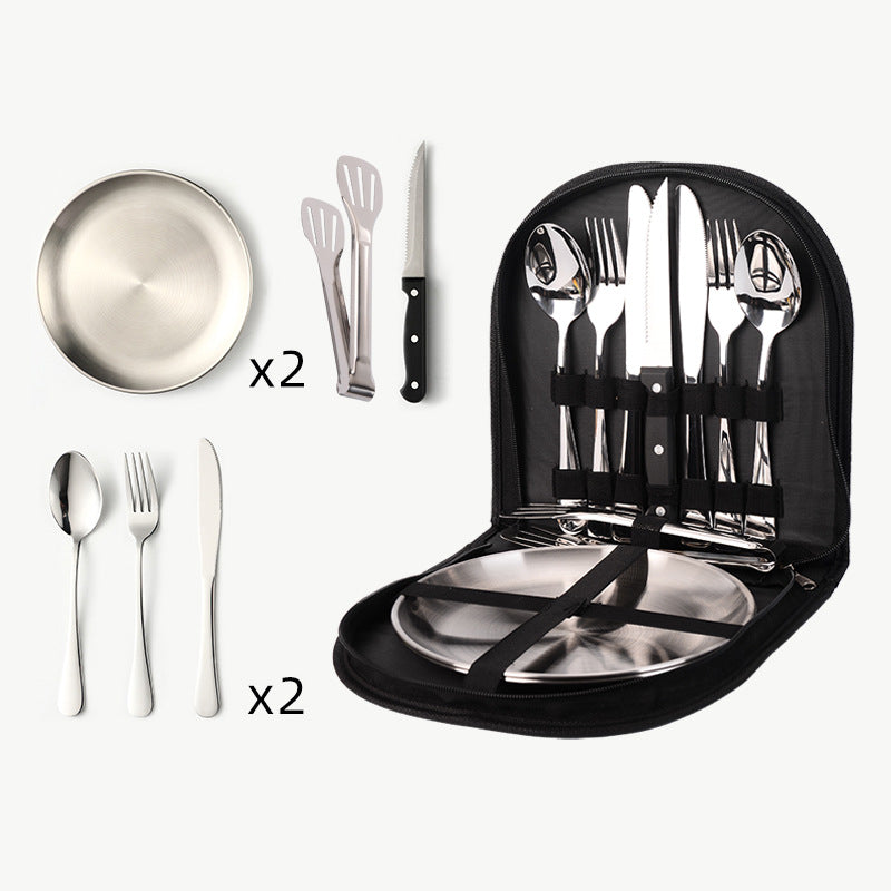 Stainless Camping Tableware Set — product view 7