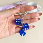 Sapphire Blue — Resin Dice Keychains