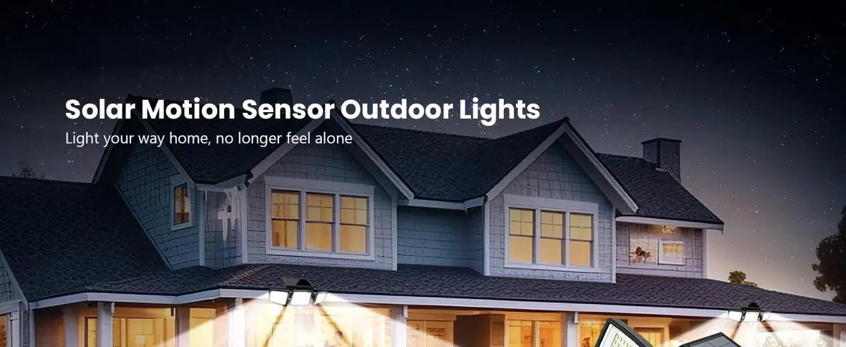 3 Pack Outdoor Solar Lights, Motion Sensor Security Lights for Porch, Garage, Yard Entrance, Patio