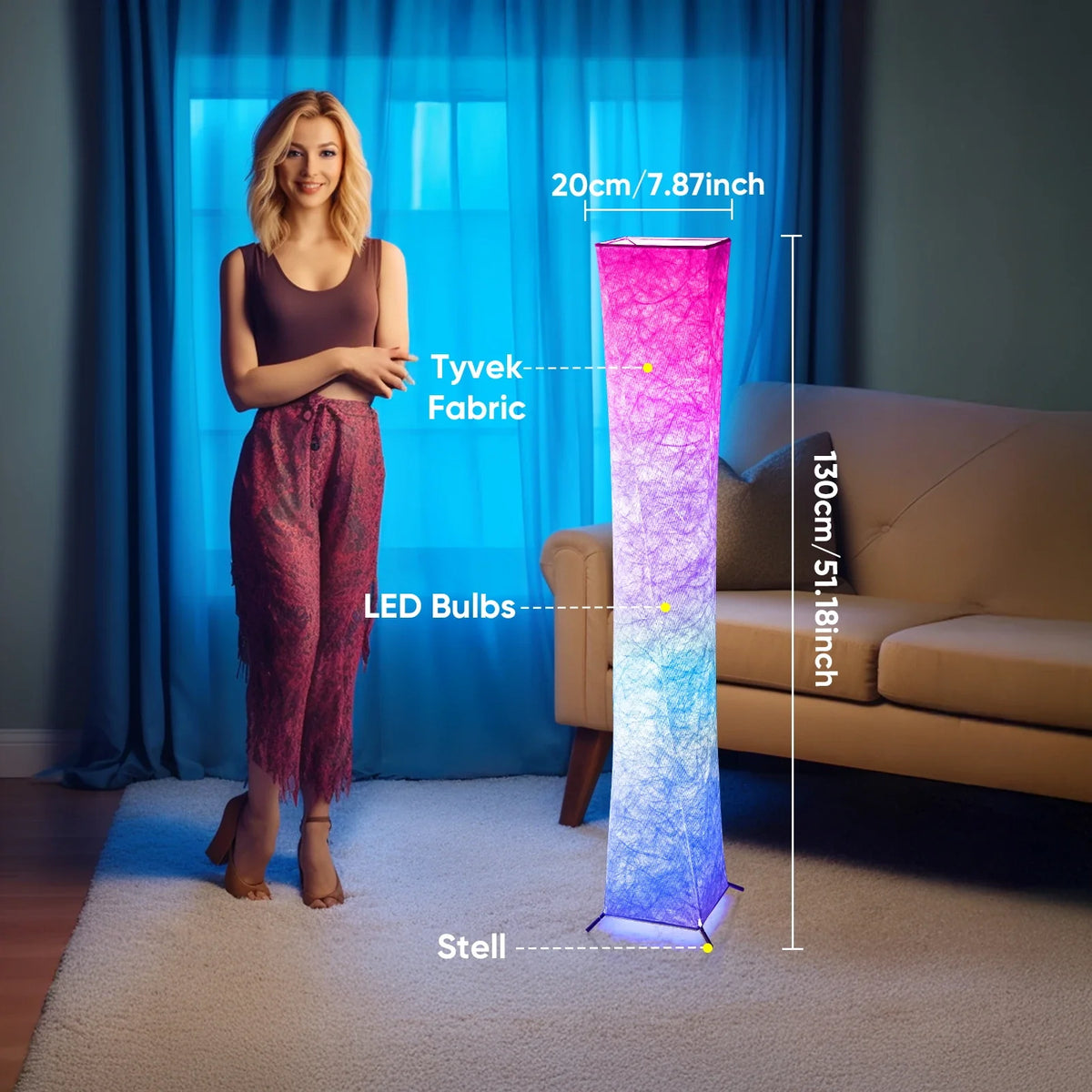 Simple Design Soft Light Floor Lamp,