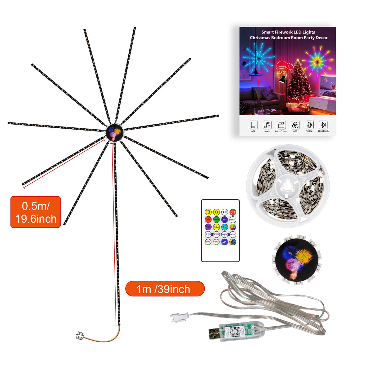 LumiBurst™ – Music-Synced Firework Light Show