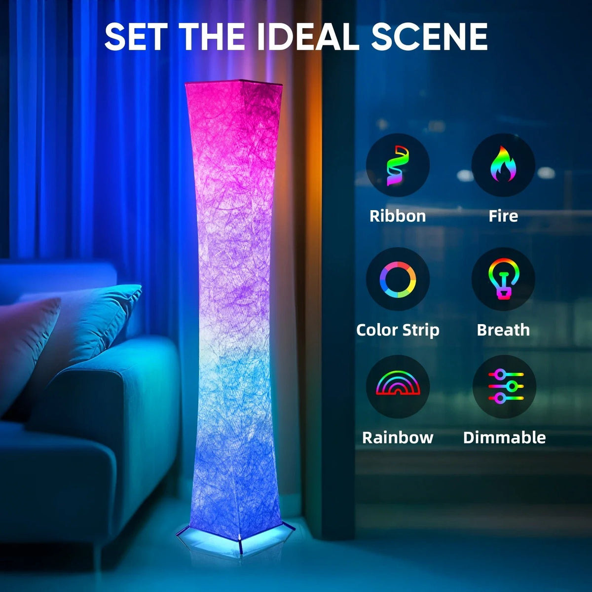 Simple Design Soft Light Floor Lamp,